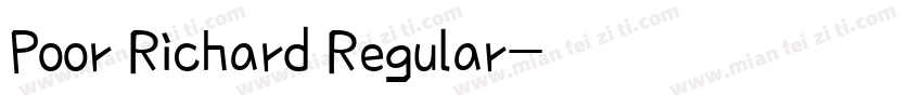 Poor Richard Regular字体转换
